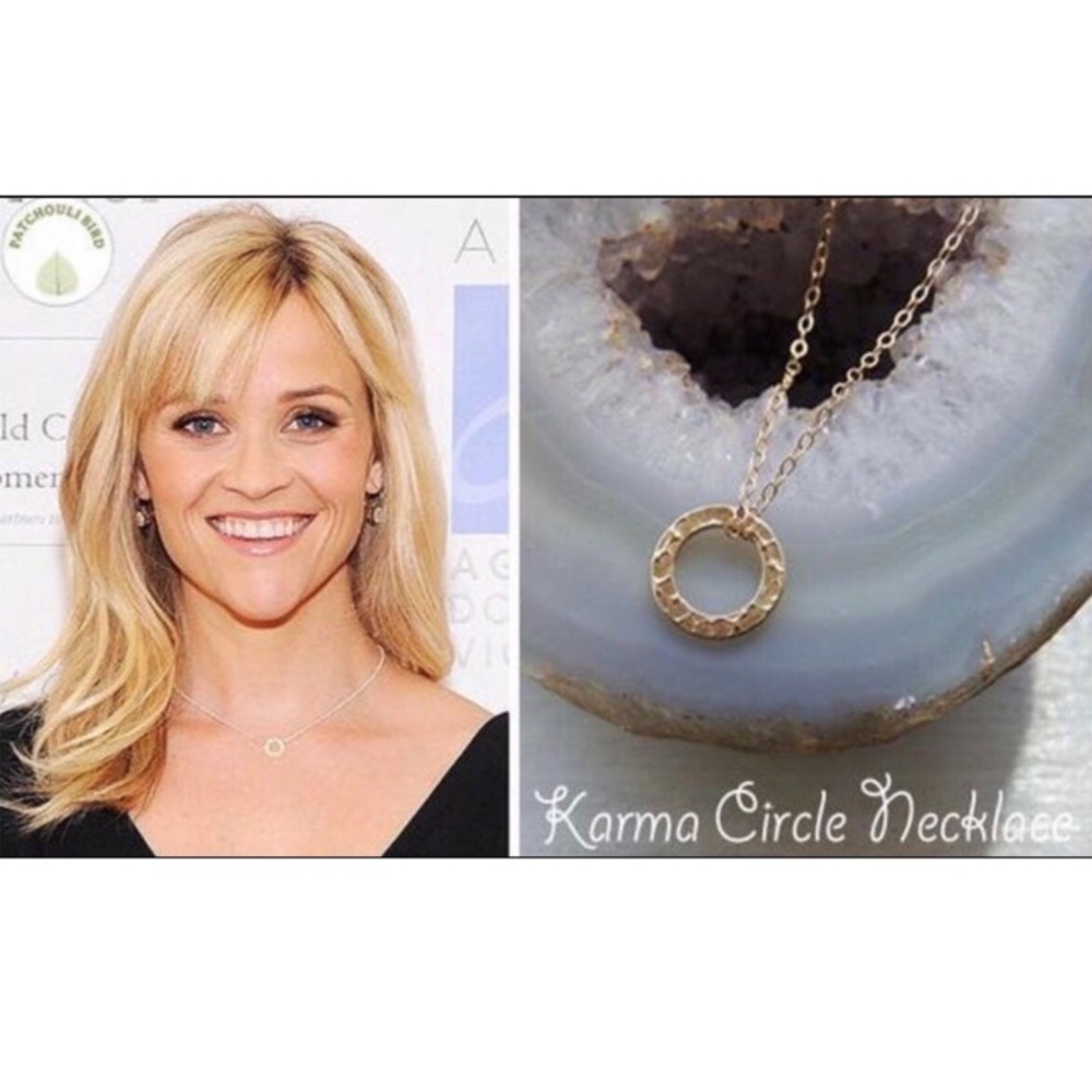Karma Circle Sterling Silver Handmade Necklace